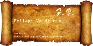Fellegi Valéria névjegykártya